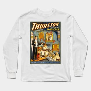Vintage Advertising Poster Thurston The Great Magician Long Sleeve T-Shirt